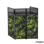 Set of 4 Dj Screens 84 x 51 cm Tropical